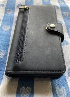 iPhone １５pro携帯ケース 黒色 合成革携帯ケース