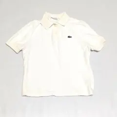 LACOSTE ラコステ タオル地 ショート ポロシャツ ホワイト