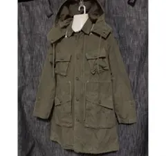 DISCOVERD モッズコート ミリタリー カーキ S フード脱着式 製品染め