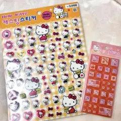 【匿名配送】韓国限定 キティ ぷっくりシール 大判 タイルシール セット