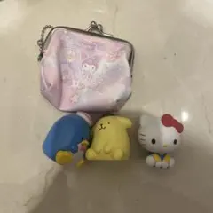 サンリオ キティ ポムポムプリン ペンギン サム マイメロ クロ小銭入れ セット