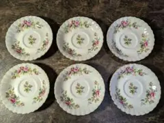 希少　Royal Albert Moss Rose ソーサー 6枚セットのサムネイル