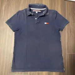 TOMMY HILFIGER ポロシャツ　SLIM FIT ネイビー　ロゴ刺繍