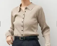 ポロニットカーディガン