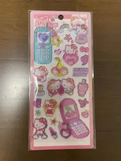 新品未使用　サンリオ　平成ハッピーフォン キティ シール