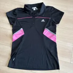 adidas ClimaLite テニスポロシャツ ブラック/ピンク