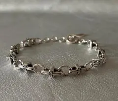 クロス シルバーブレスレット ビンテージ バングル 十字架 チェーン 新品