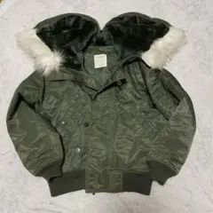 n2b フライトジャケット L グリーン アウター ファー y2k