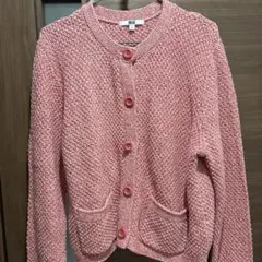 【値下げしました！】ユニクロUNIQLO ピンクニットカーディガン XL