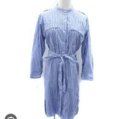 JW ANDERSON ストライプシャツワンピース M ブルー×白　ユニクロ
