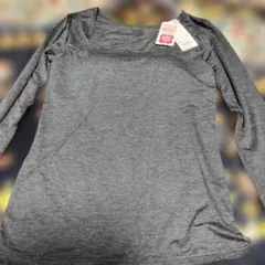 UNIQLO ヒートテック　ブラUネックT 　 ダークグレー 　M　八分袖