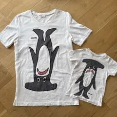 Né-net ネネット親子コーデTシャツ2枚セット　さめ半袖Tシャツ　80〜90のサムネイル
