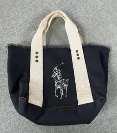 ポロ・ラルフ・ローレン 黒キャンバスバッグ