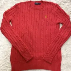 Polo Ralph Lauren ケーブルニットセーター コーラル Sサイズ