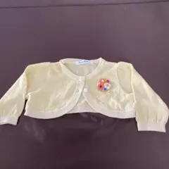 ファミリア　Familiar　カーディガン ボレロ　70 60 黄色