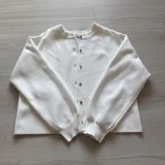 【earth music & ecology】 白ニットカーディガン