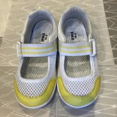 IFME 上履き 16.5cm ホワイト/イエロー