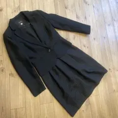 ブラックドット柄ジャケットドレス