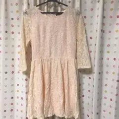 最終値下げ‼️セール❣️ピンクワンピース　レース　薄手　チャック