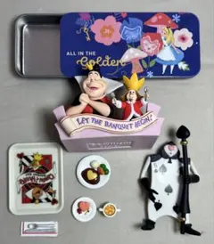 ディズニー【まとめ売り】ミニチュアフィギュアコレクション　スライド缶　４点アリス