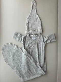 susukoshi ススコシ 新生児 キモノガウン 退院着 帽子セット - メルカリ