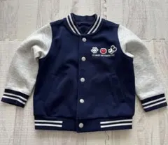 ミッキー刺繍ジャケット ネイビー/グレー