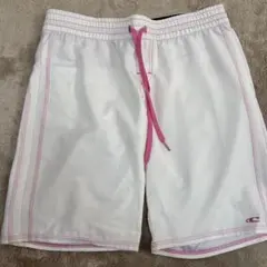 O'Neill ホワイト ピンク ストライプ サーフパンツ