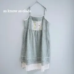 【値下交渉歓迎】 アズノゥアズオオラカ キャミワンピース レース 小花柄 15号