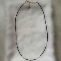 シンプルエレガント ネックレス ブラッククリア