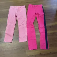 GapKids ピンク ストレートパンツ 2本セット 150cm