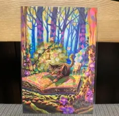 ポスクロドットコムJP　「読書」×３枚　「フクロウと本」×１枚　計４枚セット