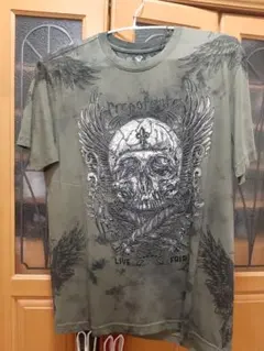 メルカリ内これのみ正規品 美品 希少 Affliction Tシャツ 水色 黒 
