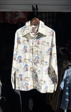 1980年代】PATINA ロング丈ヴィンテージシャツ 超希少型フリーサイズ 