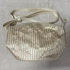 ANNA SUI アナスイ ショルダーバッグ 刺繍 ベージュ系 未使用に近い