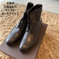 未使用】デュカルス メンズ ワークブーツ レザー ネイビー 42 箱付き