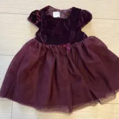 バーガンディ ベルベット ドレス 6ヶ月