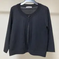 美品☆SPB 黒カーディガン、ボタン付き7分袖