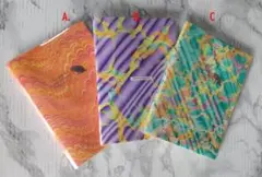 マーブル模様のブックカバーA6「ハンドメイド」