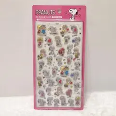 正規品 韓国★スヌーピー SNOOPY クリスタル ステッカー シール ピンク