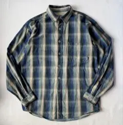 90s Patagonia オンブレチェック オーガニック コットン ネルシャツ