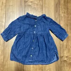 GAP デニム フリル付きワンピース　12-18m 80cm相当