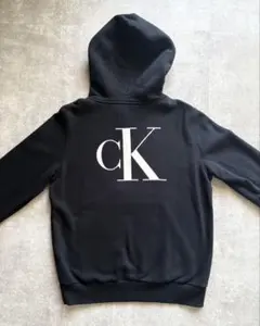 Calvin Klein バックロゴパーカー ブラックM