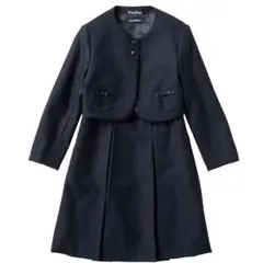 ファミリア　アンサンブル+シャツ（100）　お受験　入園式　セット　双子　濃紺