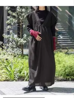 LEPSIM 【産前・産後対応】マタニティ/シャーリングワンピース