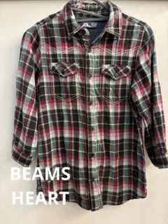 BEAMS HEART レディース チェック柄 シャツ