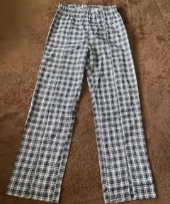 チェック柄 スリットパンツ