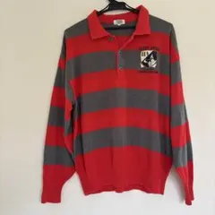 366. HARDY AMIES ストライプセーター Mサイズ ポロシャツのサムネイル