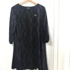 Fred Perry ストライプ柄 半袖シャツワンピース - メルカリ
