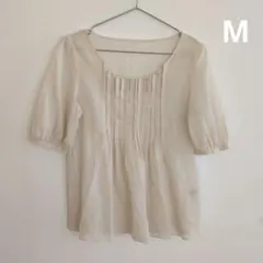 半袖 ブラウス オフホワイト Mのサムネイル