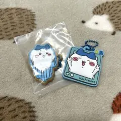 ちいかわ　ハチワレ　ラバーマスコット　チャーム　ピース　キーホルダー